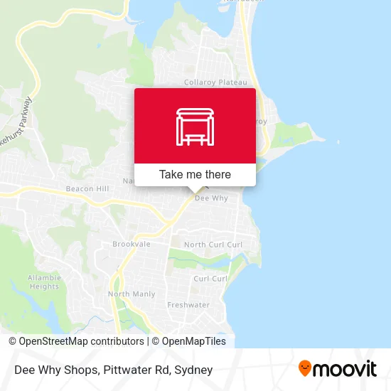 Dee Why Shops, Pittwater Rd map
