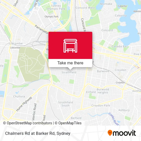 Chalmers Rd at Barker Rd map