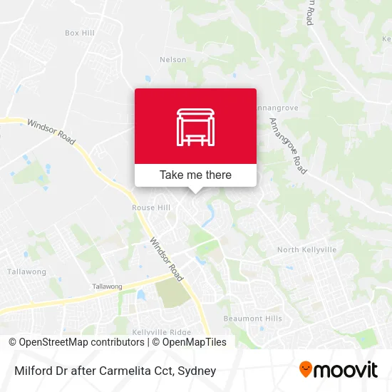 Mapa Milford Dr after Carmelita Cct