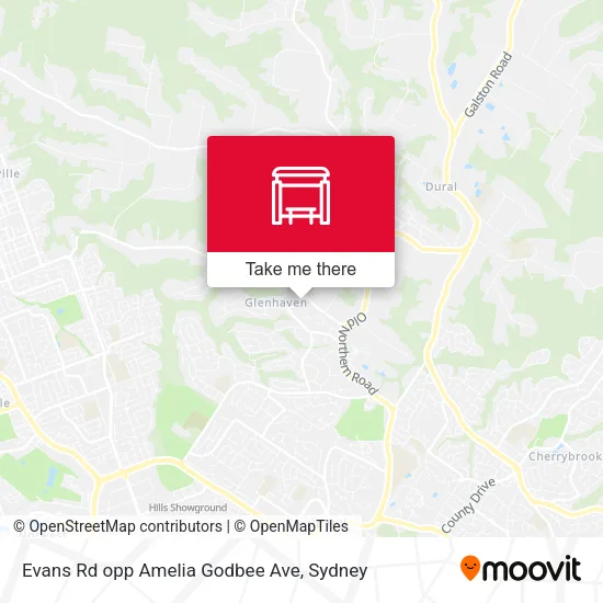 Evans Rd opp Amelia Godbee Ave map