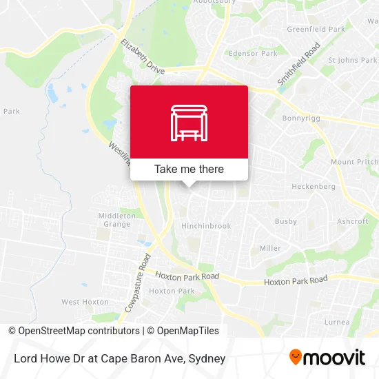 Lord Howe Dr at Cape Baron Ave map