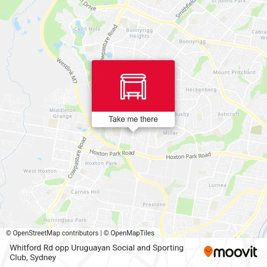 Whitford Rd opp Uruguayan Social and Sporting Club map