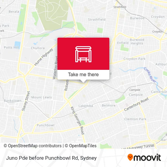 Juno Pde before Punchbowl Rd map