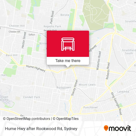 Mapa Hume Hwy after Rookwood Rd