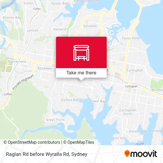 Mapa Raglan Rd before Wyralla Rd