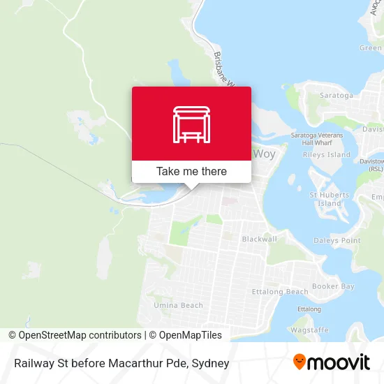 Railway St before Macarthur Pde map