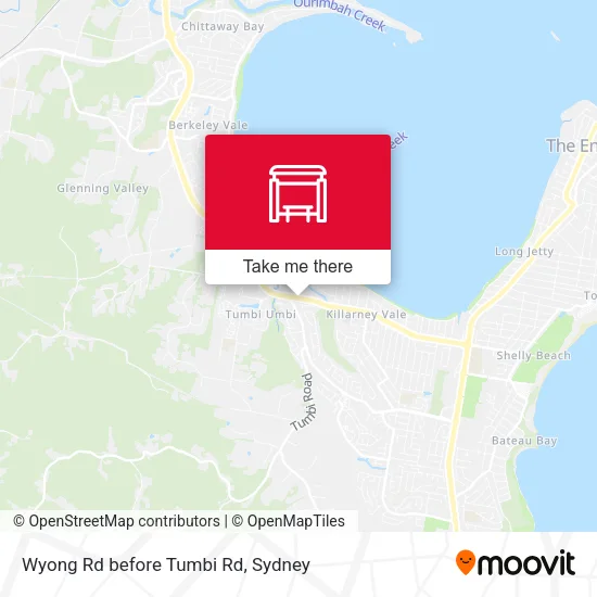 Wyong Rd before Tumbi Rd map