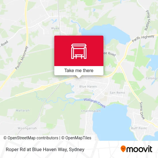 Mapa Roper Rd at Blue Haven Way