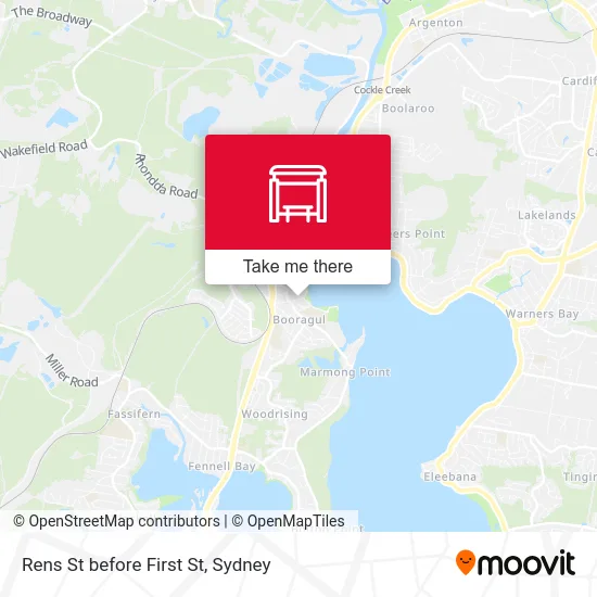 Mapa Rens St before First St