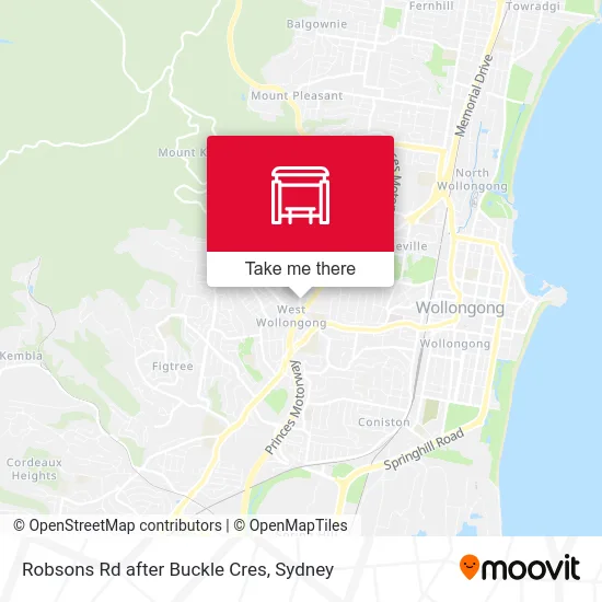 Mapa Robsons Rd after Buckle Cres