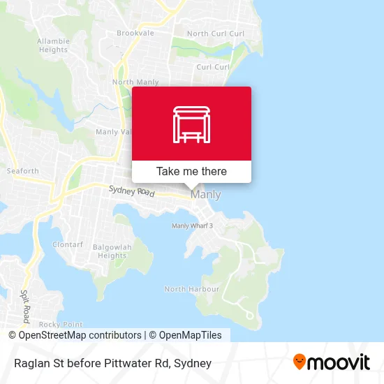 Mapa Raglan St before Pittwater Rd