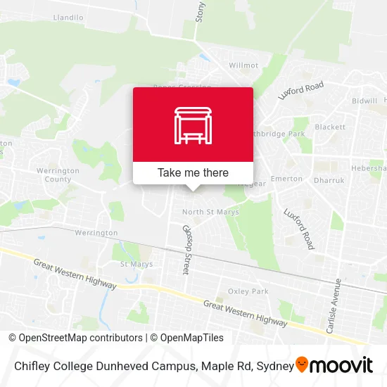 Chifley College Dunheved Campus, Maple Rd map