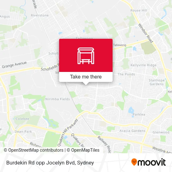 Mapa Burdekin Rd opp Jocelyn Bvd