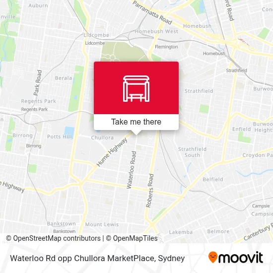 Mapa Waterloo Rd opp Chullora MarketPlace