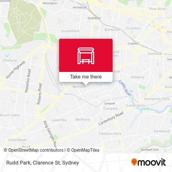 Mapa Rudd Park, Clarence St
