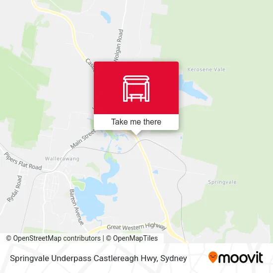Springvale Underpass Castlereagh Hwy map