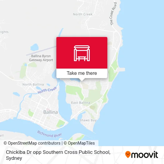 Mapa Chickiba Dr opp Southern Cross Public School