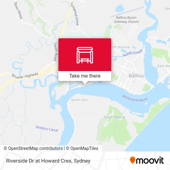 Mapa Riverside Dr at Howard Cres