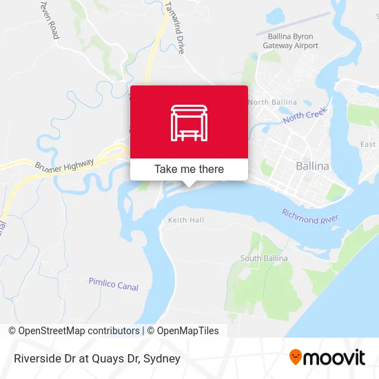 Mapa Riverside Dr at Quays Dr