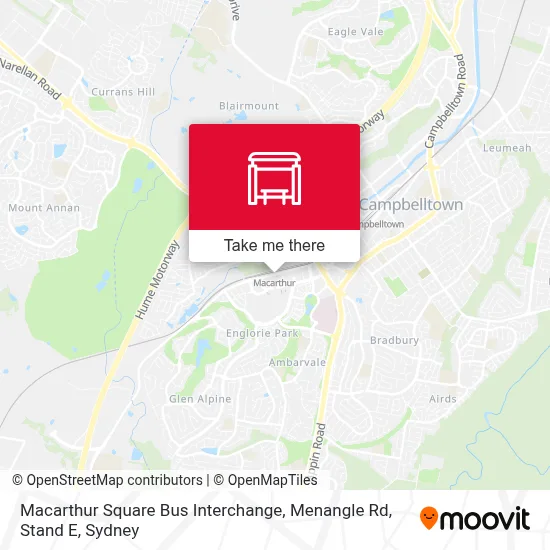 Macarthur Square Bus Interchange, Menangle Rd, Stand E map