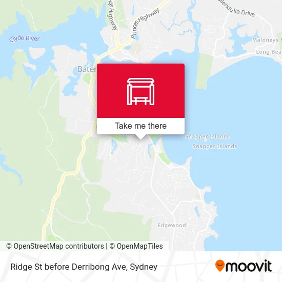 Mapa Ridge St before Derribong Ave