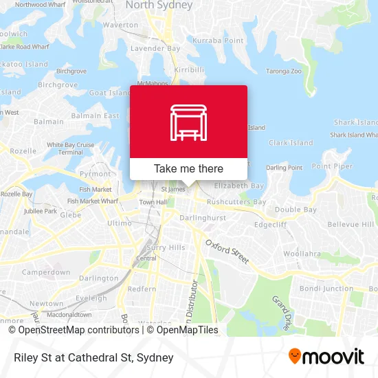 Mapa Riley St at Cathedral St