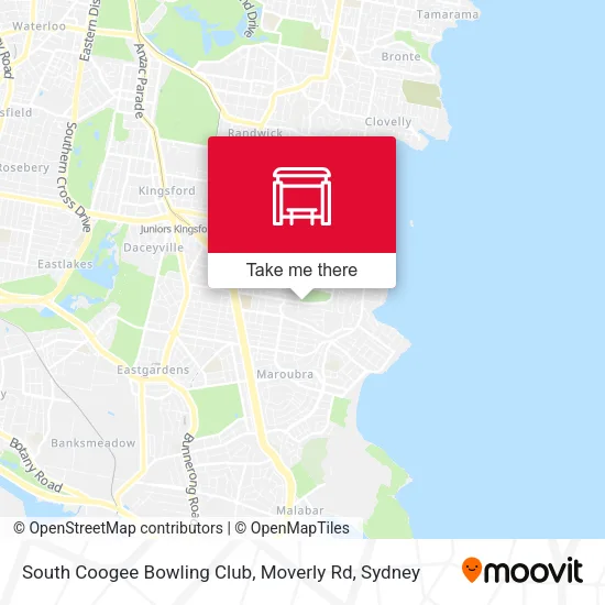 South Coogee Bowling Club, Moverly Rd map