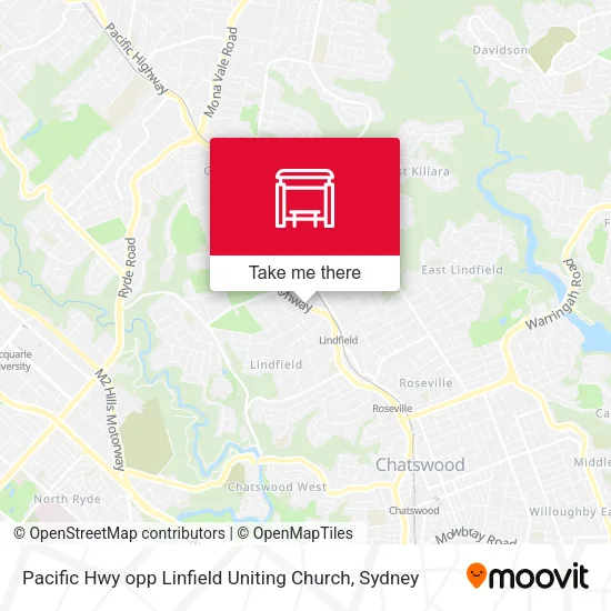 Pacific Hwy opp Linfield Uniting Church map