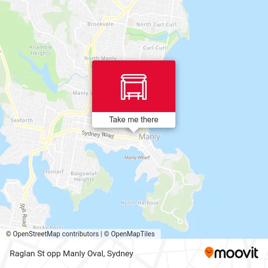 Mapa Raglan St opp Manly Oval