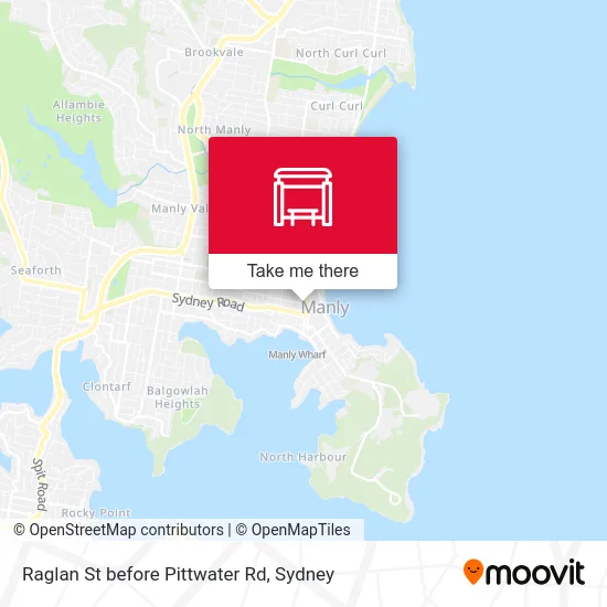 Mapa Raglan St before Pittwater Rd