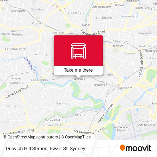 Dulwich Hill Station, Ewart St map