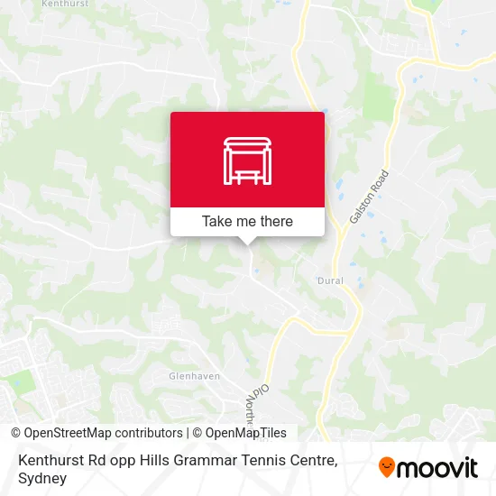 Kenthurst Rd opp Hills Grammar Tennis Centre map