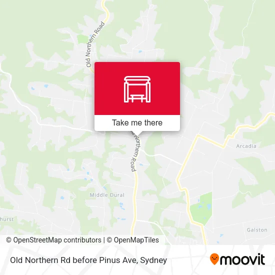 Old Northern Rd before Pinus Ave map