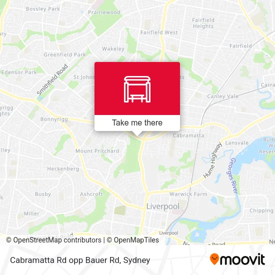 Cabramatta Rd opp Bauer Rd map