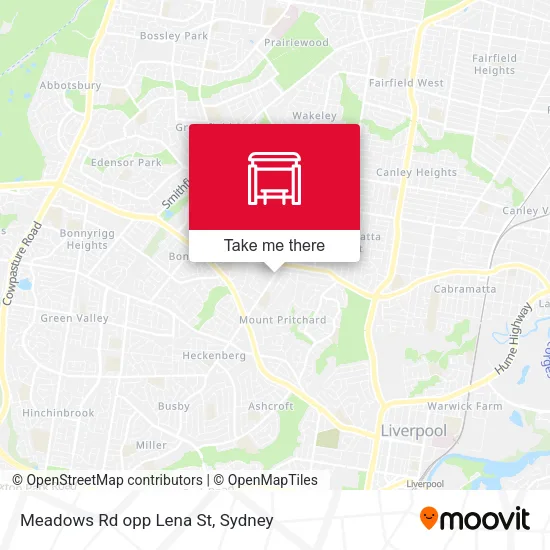 Meadows Rd opp Lena St map