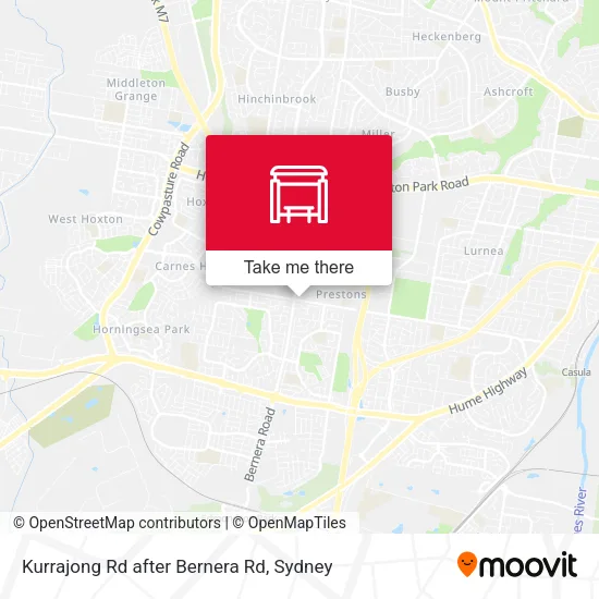 Mapa Kurrajong Rd after Bernera Rd