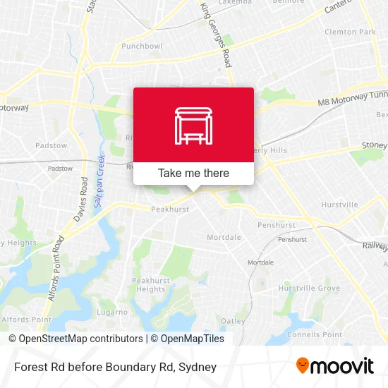 Forest Rd before Boundary Rd map