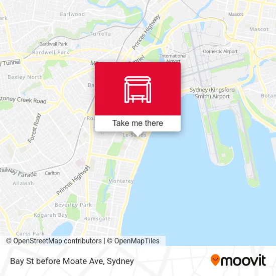 Bay St before Moate Ave map