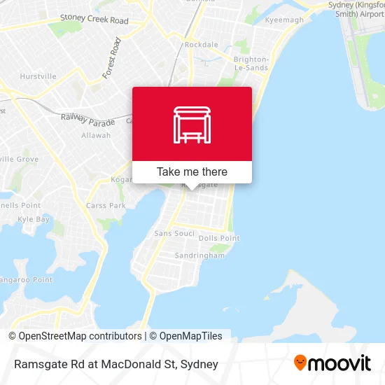 Mapa Ramsgate Rd at MacDonald St