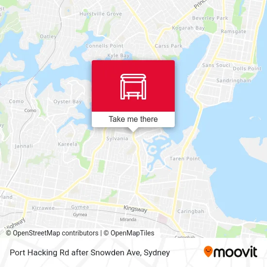 Port Hacking Rd after Snowden Ave map