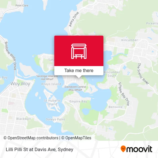 Mapa Lilli Pilli St at Davis Ave