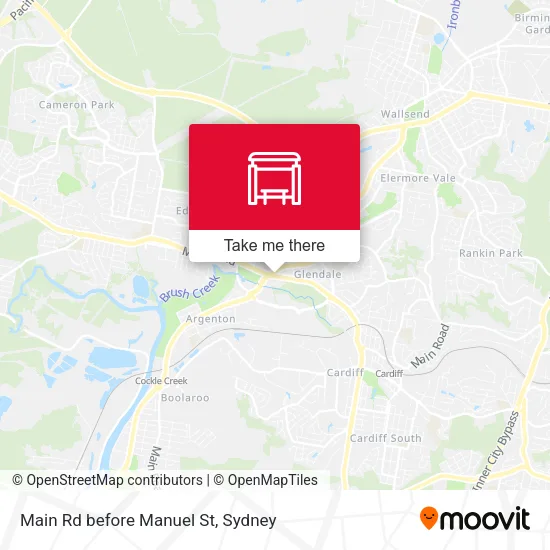 Main Rd before Manuel St map