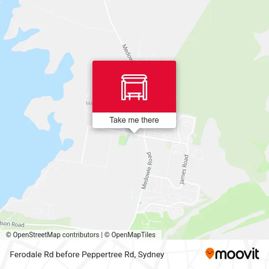 Ferodale Rd before Peppertree Rd map