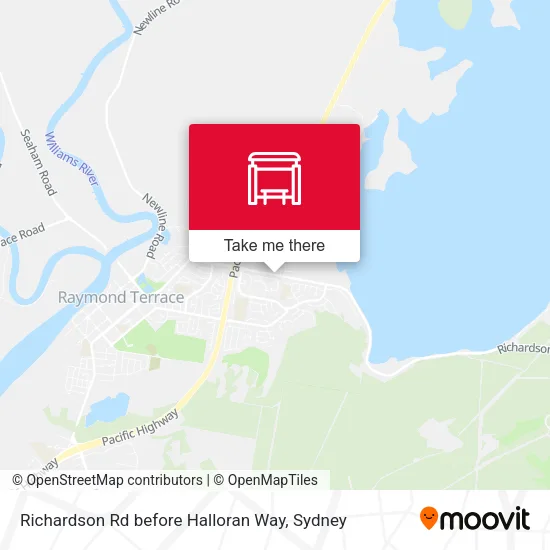 Richardson Rd before Halloran Way map
