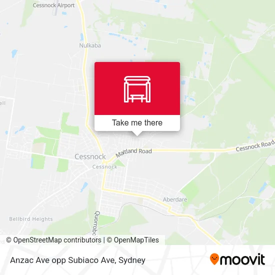 Anzac Ave opp Subiaco Ave map