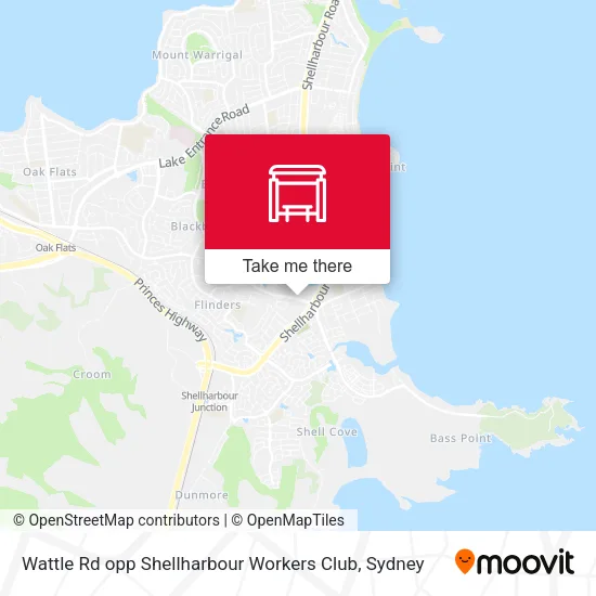 Wattle Rd opp Shellharbour Workers Club map