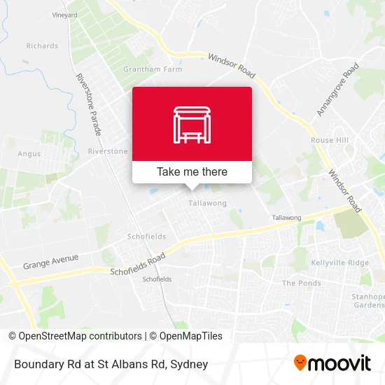 Boundary Rd at St Albans Rd map