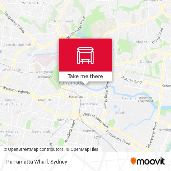 Parramatta Wharf map
