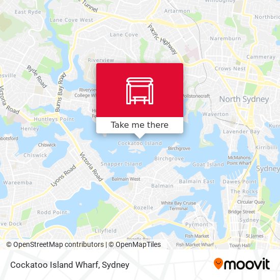 Cockatoo Island Wharf map