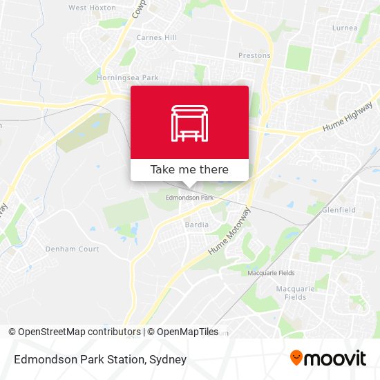 Mapa Edmondson Park Station
